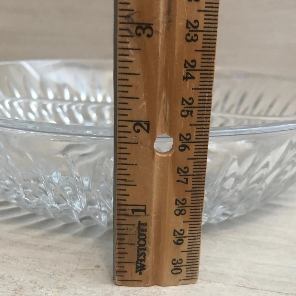 Princess House 24% lead Crystal Divided Dish Multi Storage Keys Jewelry Candy...